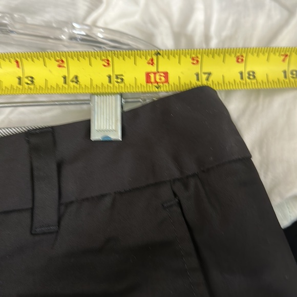 Gap NWOT Cotton Clean Flat Front Stretch Cropped Wide Leg Chino Black size 12 - Picture 8 of 10